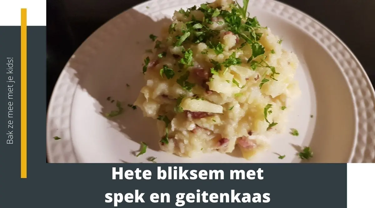 hete bliksem met spek en geitenkaas