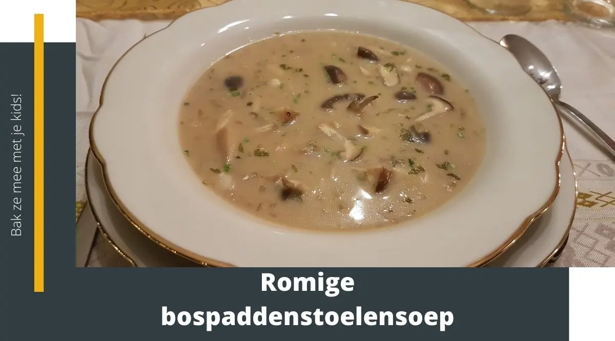 romige bospaddenstoelensoep