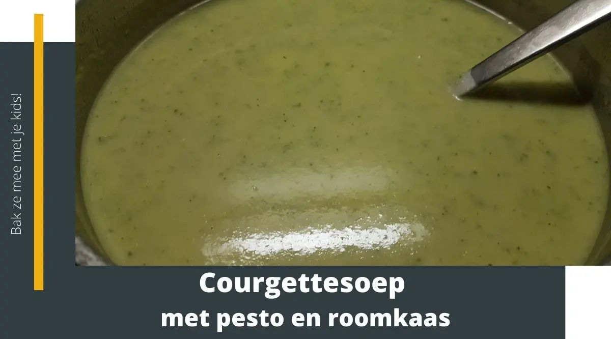 courgettesoep met pesto en roomkaas