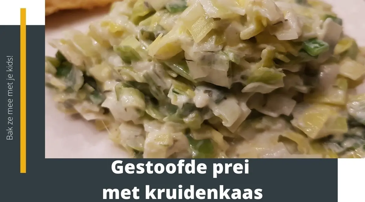 Gestoofde prei met kruidenkaas