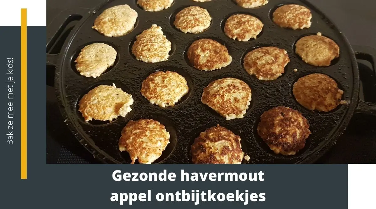 Gezonde havermout appel ontbijtkoekjes