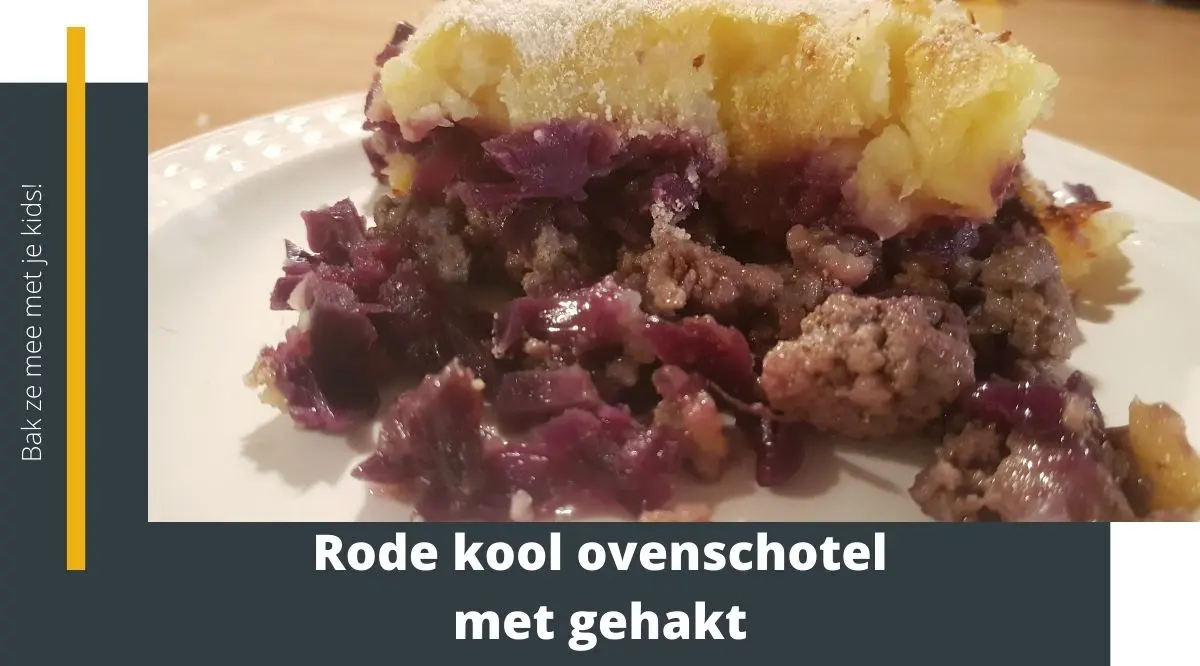 Rode kool ovenschotel met gehakt