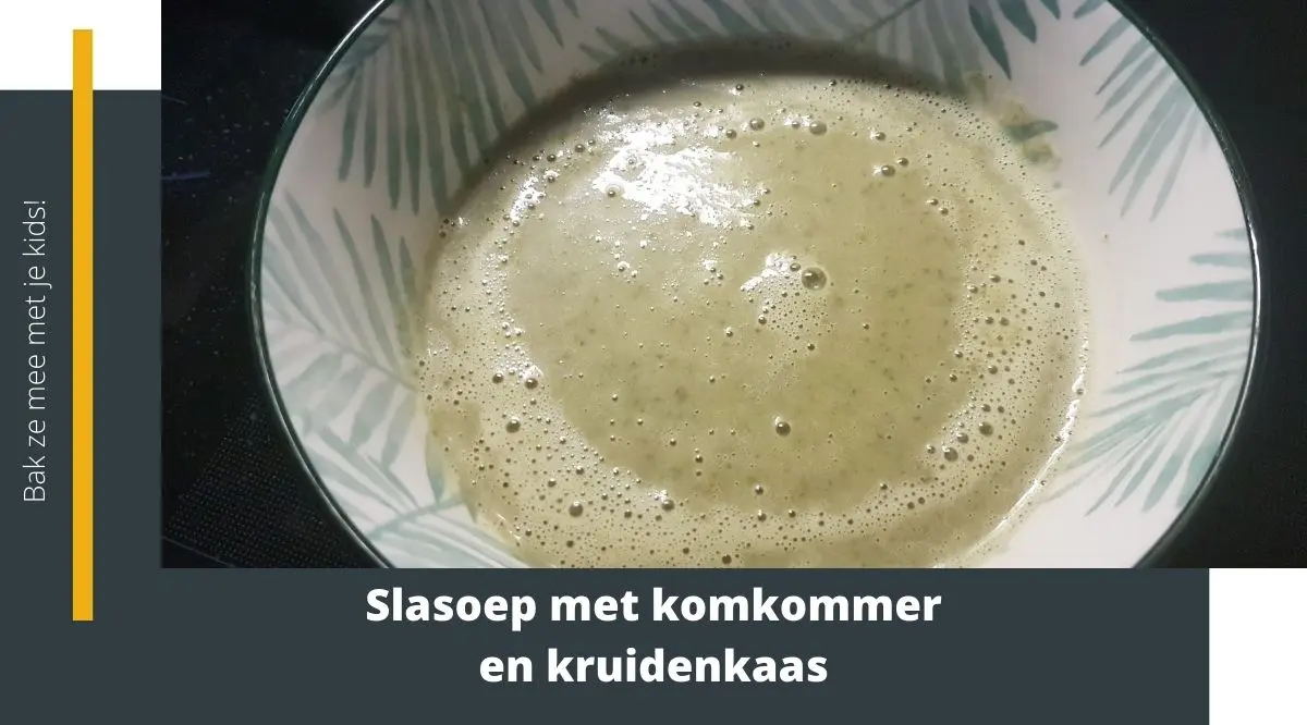 Slasoep met komkommer en kruidenkaas