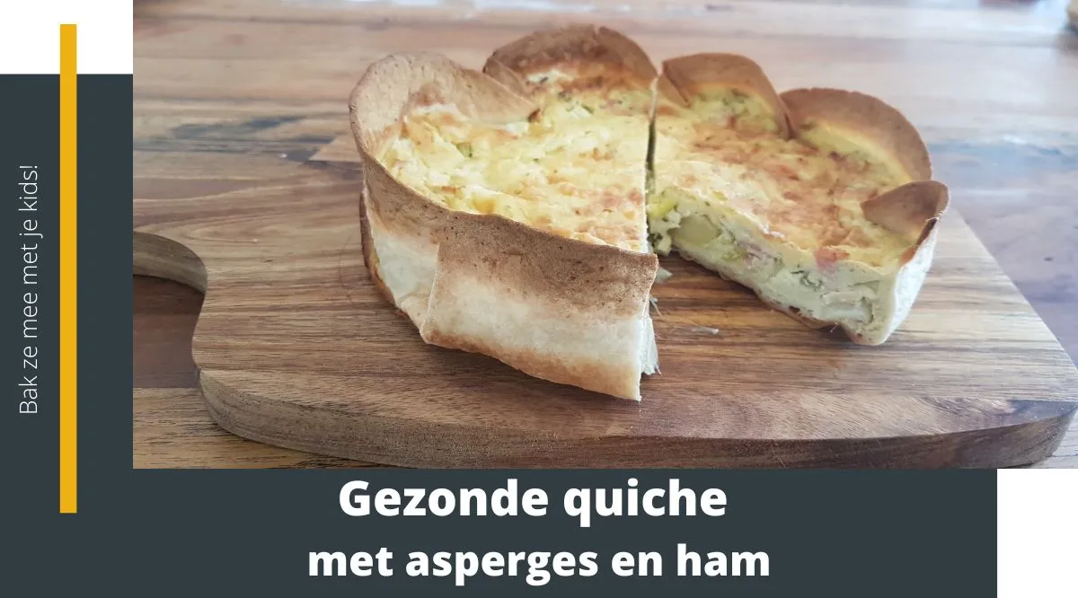 Gezonde quiche met asperges en ham